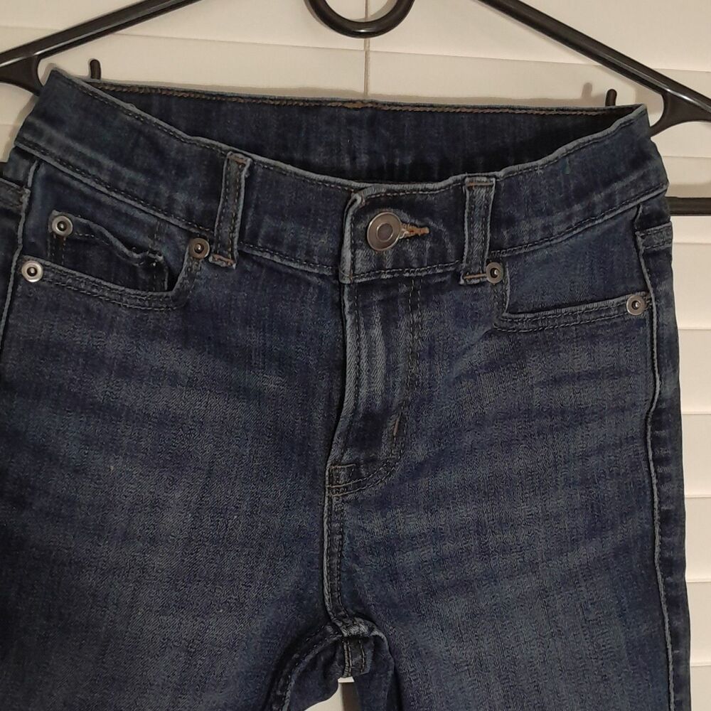 OshKosh B'gosh Girls Size 10 Blue Denim Bermuda Shorts 8" Inseam Pockets